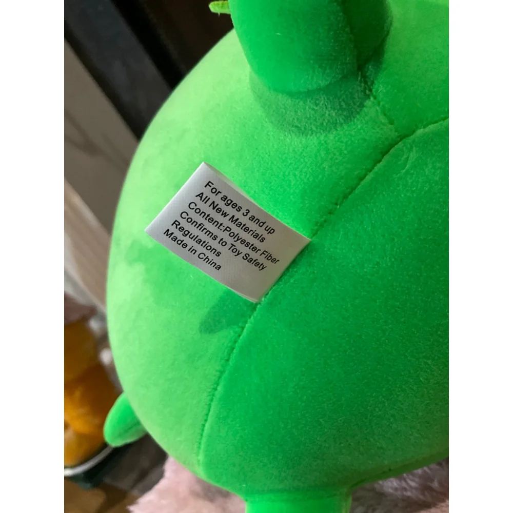 Green Red Monster Squishy Stuffed Animal 9 inch